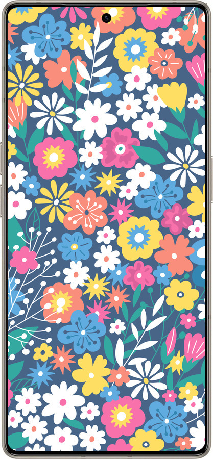 Силіконовий чехол Квітковий фон v4 для Infinix Note 50 Pro+ - 5494u-4041 изображение 