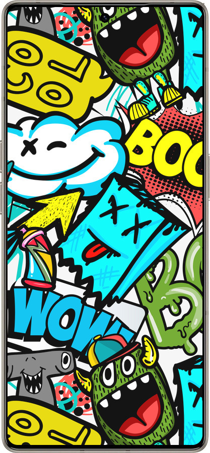 Силиконовый чехол Стикеры v4 для Infinix Note 50 Pro+ - 5508u-4041 изображение 