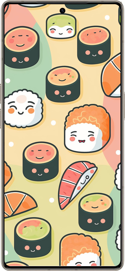 Силиконовый чехол Суши паттерн для Infinix Note 50 Pro+ - 5583u-4041 изображение 