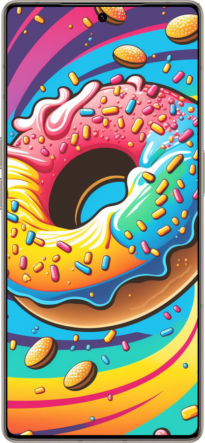 Силиконовый чехол Пончик радуга для Infinix Note 50 Pro+ - 5584u-4041 изображение 