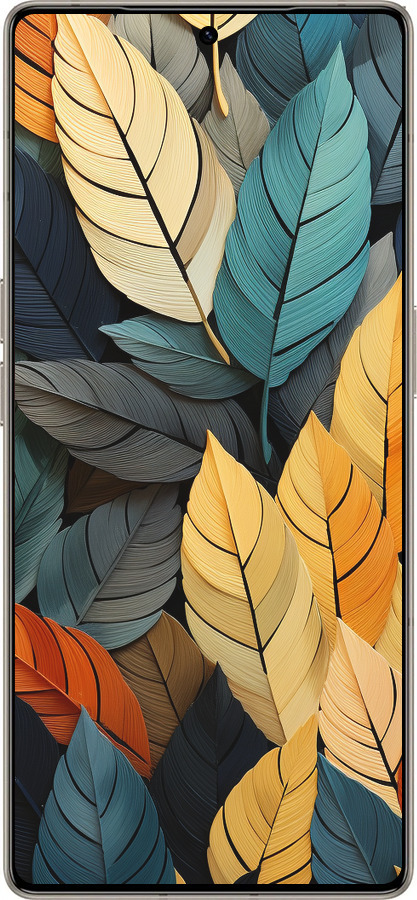 Силиконовый чехол Кольорове листя для Infinix Note 50 Pro+ - 5644u-4041 изображение 