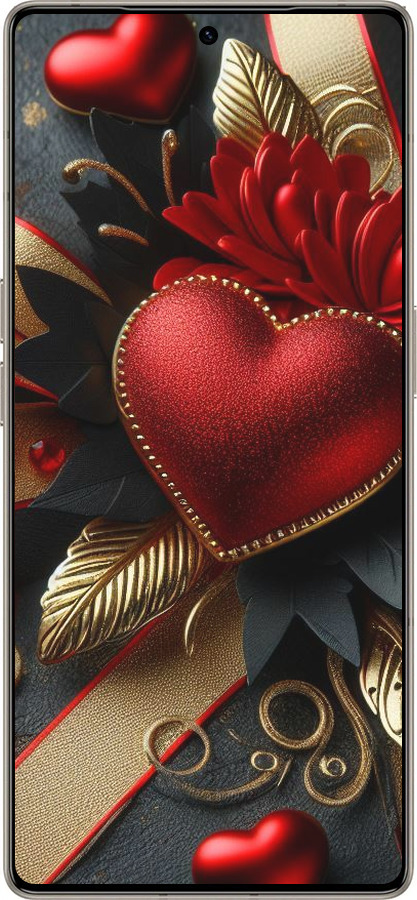 Силиконовый чехол Сердечки v2 для Infinix Note 50 Pro+ - 5832u-4041 изображение 