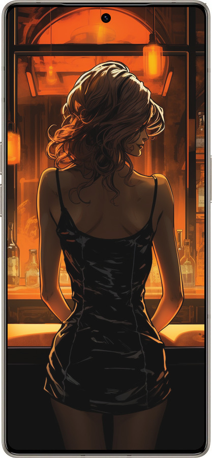 Силиконовый чехол Чехол для телефона Девушка в баре для Infinix Note 50 Pro+ - 5947u-4041 изображение 