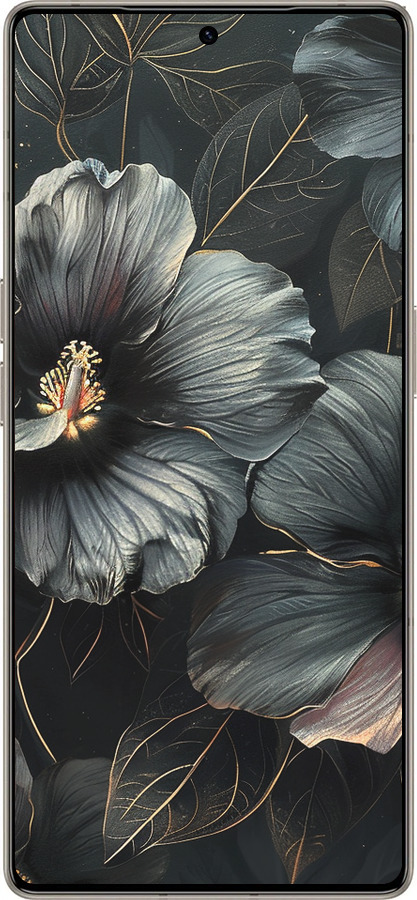 Силіконовий чехол Чорні квіти для Infinix Note 50 Pro+ - 6031u-4041 изображение 