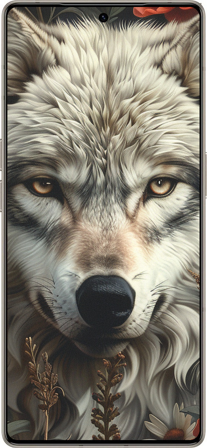 Силиконовый чехол Волчий взгляд для Infinix Note 50 Pro+ - 6066u-4041 изображение 