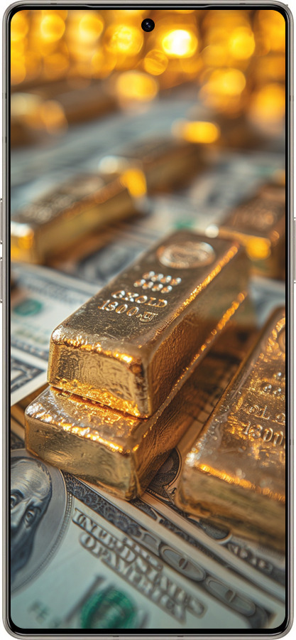 Силіконовий чехол Злитки та долари для Infinix Note 50 Pro+ - 6105u-4041 изображение 