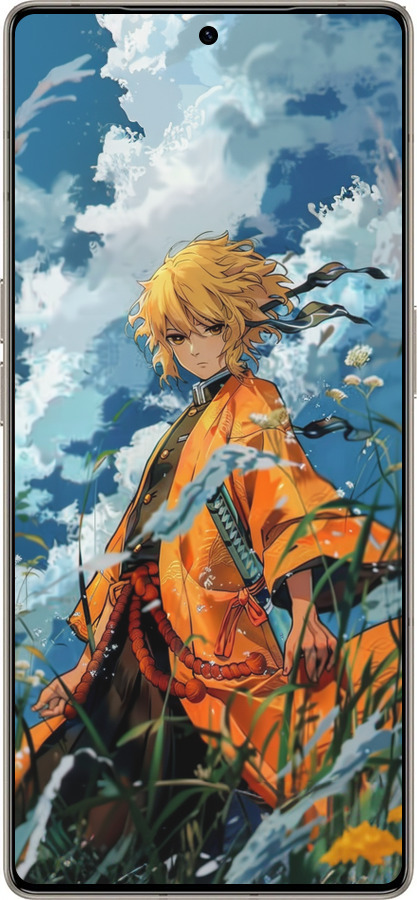 Силиконовый чехол Zenitsu Agatsuma для Infinix Note 50 Pro+ - 6117u-4041 изображение 