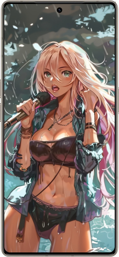 Силиконовый чехол Аниме-звезда под водопадом для Infinix Note 50 Pro+ - 6121u-4041 изображение 