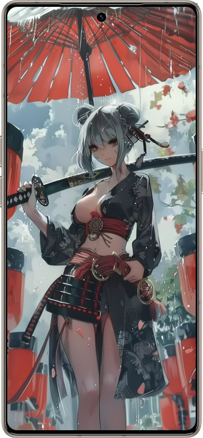 Силіконовий чехол Гейша-воїн для Infinix Note 50 Pro+ - 6124u-4041 изображение 