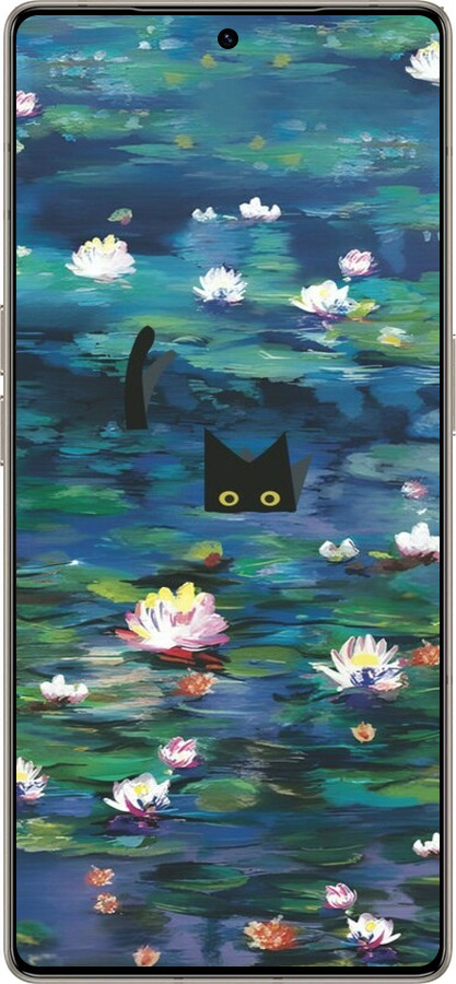 Силиконовый чехол із зображенням водяних лілій та кішок для Infinix Note 50 Pro+ - 6257u-4041 изображение 