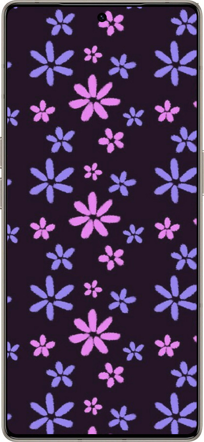 Силіконовий чехол з квітами для Infinix Note 50 Pro+ - 6258u-4041 изображение 