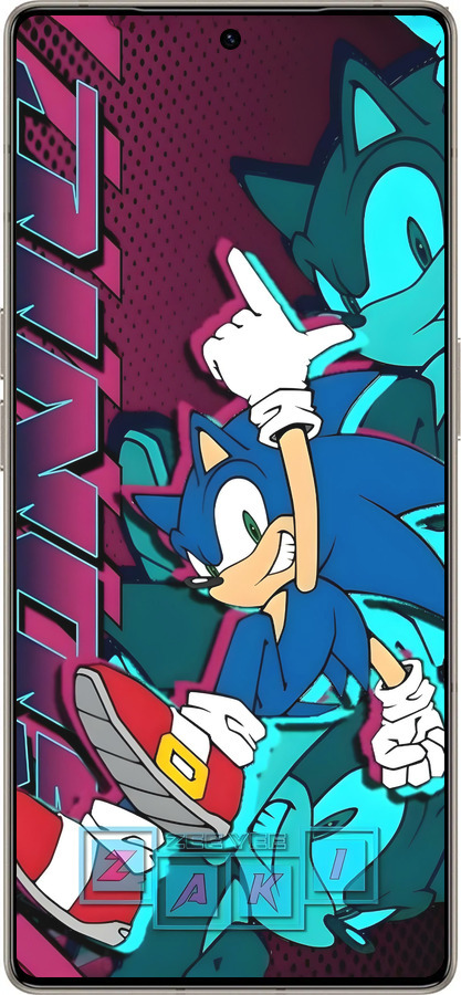 Силиконовый чехол Соник для Infinix Note 50 Pro+ - 6284u-4041 изображение 