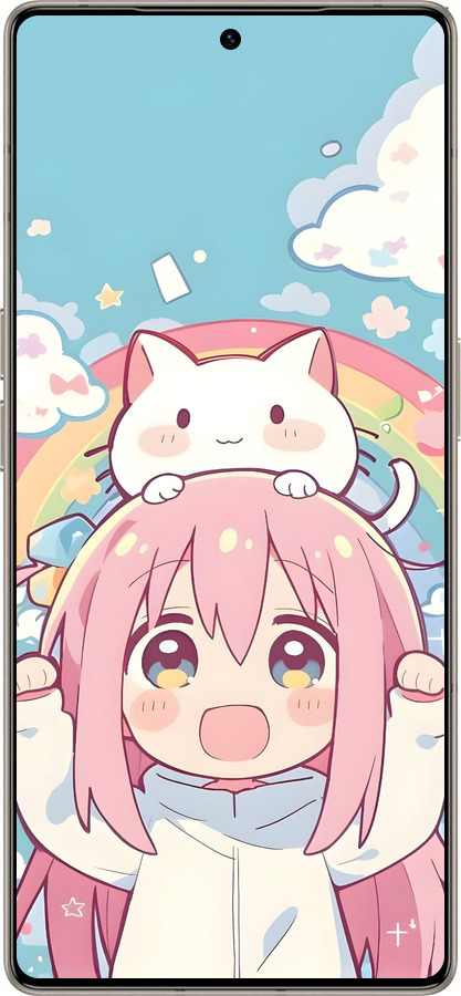 Силиконовый чехол Девочка аниме радуга для Infinix Note 50 Pro+ - 6304u-4041 изображение 