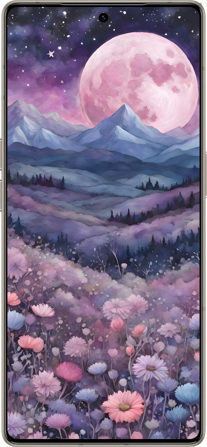 Силиконовый чехол Ночь луна арт для Infinix Note 50 Pro+ - 6319u-4041 изображение 