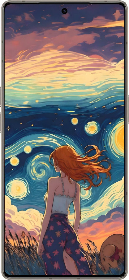 Силиконовый чехол Девушка Арт для Infinix Note 50 Pro+ - 6325u-4041 изображение 