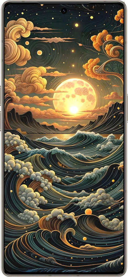 Силіконовий чехол Арт волны для Infinix Note 50 Pro+ - 6332u-4041 изображение 