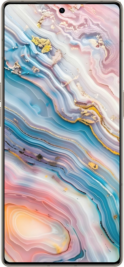Силиконовый чехол Мрамор красивый для Infinix Note 50 Pro+ - 6376u-4041 изображение 