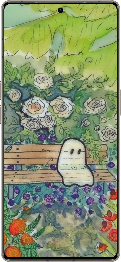 Силиконовый чехол Грустное привидение для Infinix Note 50 Pro+ - 6403u-4041 изображение 