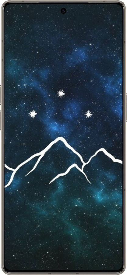 Силиконовый чехол Горы и звезды нарисованы на фоне галактики для Infinix Note 50 Pro+ - 6490u-4041 изображение 