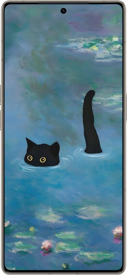 Силиконовый чехол С изображением кота и водяной лилии Monet для Infinix Note 50 Pro+ - 6519u-4041 изображение 