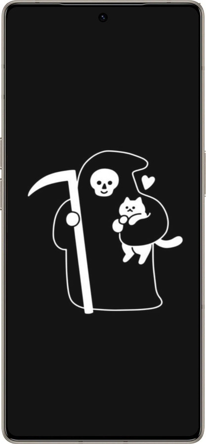 Силиконовый чехол Минималистичный арт: смерть и кошка для Infinix Note 50 Pro+ - 6529u-4041 изображение 