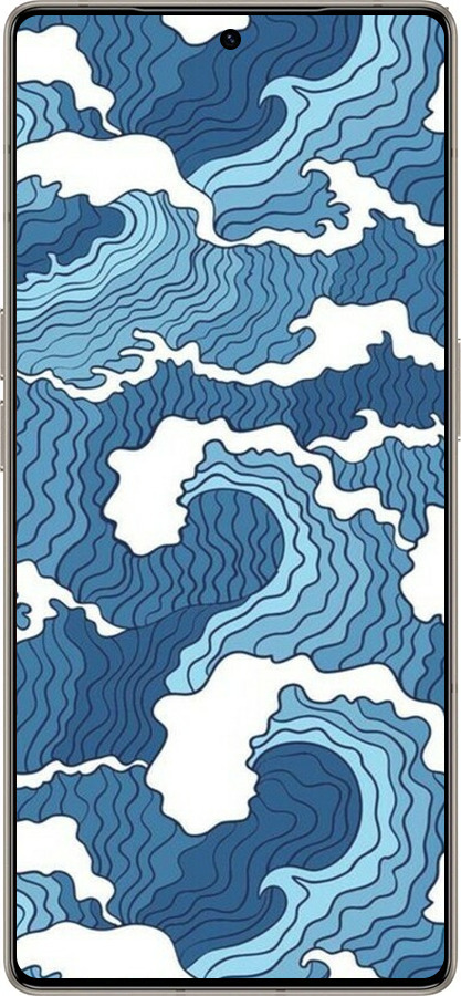 Силиконовый чехол Абстрактный рисунок морских волн для Infinix Note 50 Pro+ - 6538u-4041 изображение 