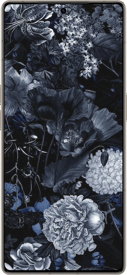 Силиконовый чехол Абстрактный цветочный рисунок в синих тонах для Infinix Note 50 Pro+ - 6539u-4041 изображение 