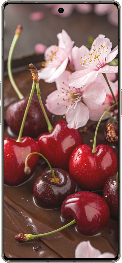 Силиконовый чехол Вишня в шоколаде для Infinix Note 50 Pro+ - 6698u-4041 изображение 