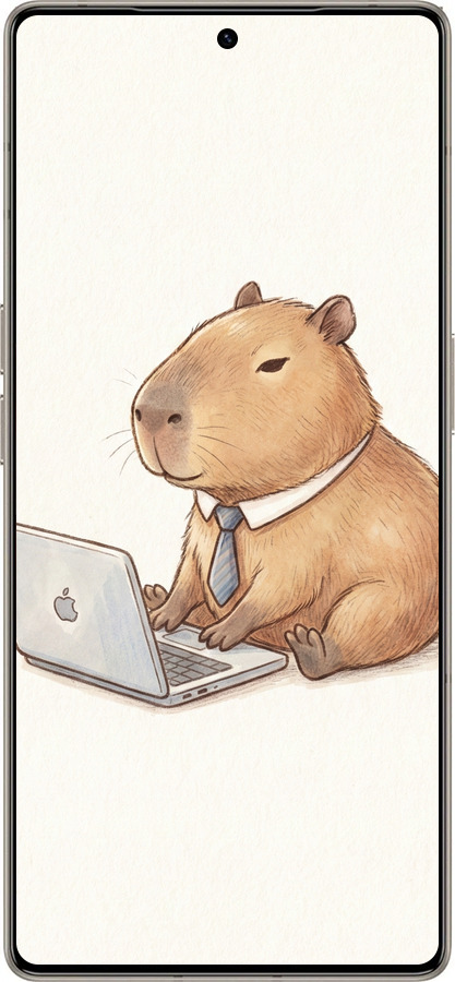 Силіконовий чехол Funny Capybara CEO Working для Infinix Note 50 Pro+ - 6777u-4041 изображение 