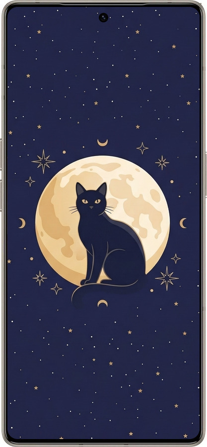 Силиконовый чехол Cute Cat Celestial/Witchy для Infinix Note 50 Pro+ - 6787u-4041 изображение 