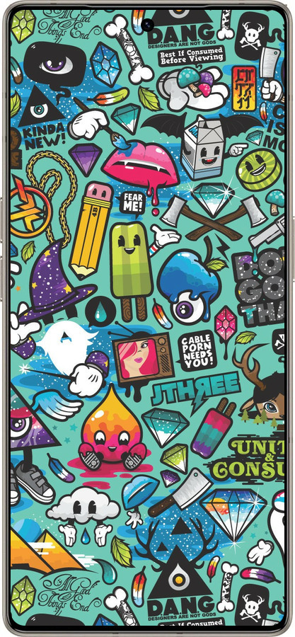 Силіконовий чехол Стікер бомбінг 1 для Infinix Note 50 Pro+ - 693u-4041 изображение 