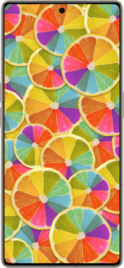 Силіконовий чехол Різнобарвні часточки лимона для Infinix Note 50 Pro+ - 861u-4041 изображение 