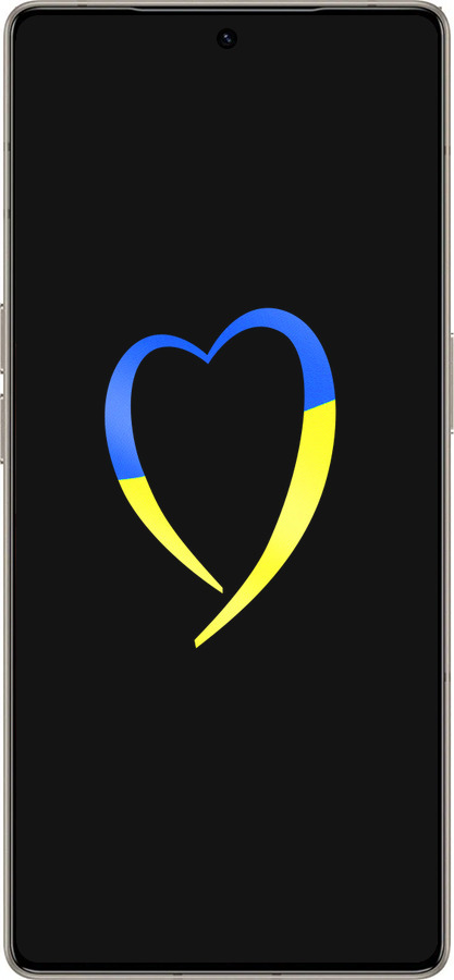 Силиконовый чехол Жёлто-голубое сердце для Infinix Note 50 Pro+ - 885u-4041 изображение 