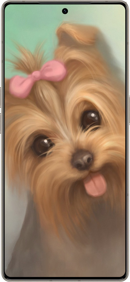 Силиконовый чехол Нарисованный йоркширский терьер для Infinix Note 50 Pro+ - 928u-4041 изображение 