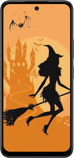Силиконовый чехол Ведьма на метле для Infinix Smart 10 PLus - 1184u-4108 изображение 
