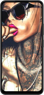 Силиконовый чехол Девушка в тату для Infinix Smart 10 PLus - 4001u-4108 изображение 