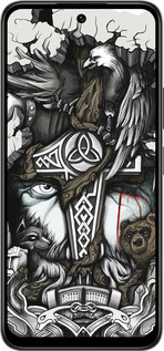 Силиконовый чехол Тату Викинг для Infinix Smart 10 PLus - 4098u-4108 изображение 