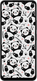 Силиконовый чехол Панды для Infinix Smart 10 PLus - 4318u-4108 изображение 