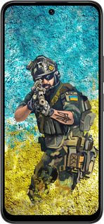 Силиконовый чехол Воин ЗСУ для Infinix Smart 10 PLus - 5311u-4108 изображение 