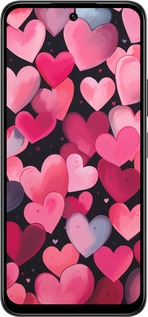 Силиконовый чехол Сердечки 4 для Infinix Smart 10 PLus - 5662u-4108 изображение 