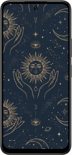 Силиконовый чехол Celestial Harmony: Sun & Moon Gold Mystic Pattern для Infinix Smart 10 PLus - 6778u-4108 изображение 