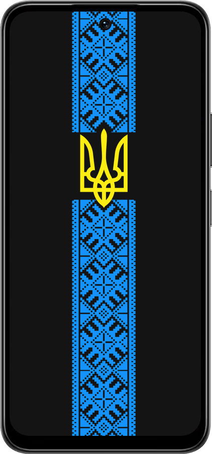 Силіконовий чехол Тризуб в вишиванці для Infinix Smart 10 PLus - 1158u-4108 изображение 