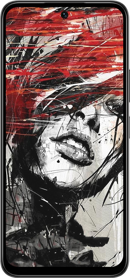 Силиконовый чехол Лицо девушки для Infinix Smart 10 PLus - 1162u-4108 изображение 