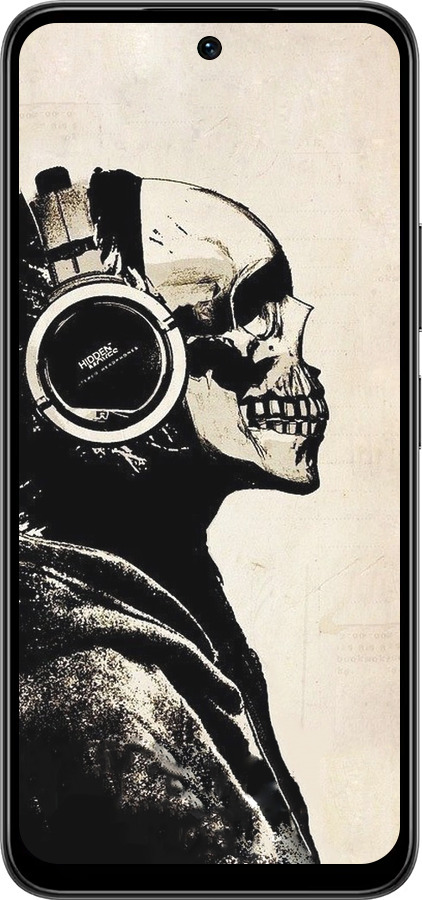 Силіконовий чехол Скелет-меломан v2 для Infinix Smart 10 PLus - 1200u-4108 изображение 