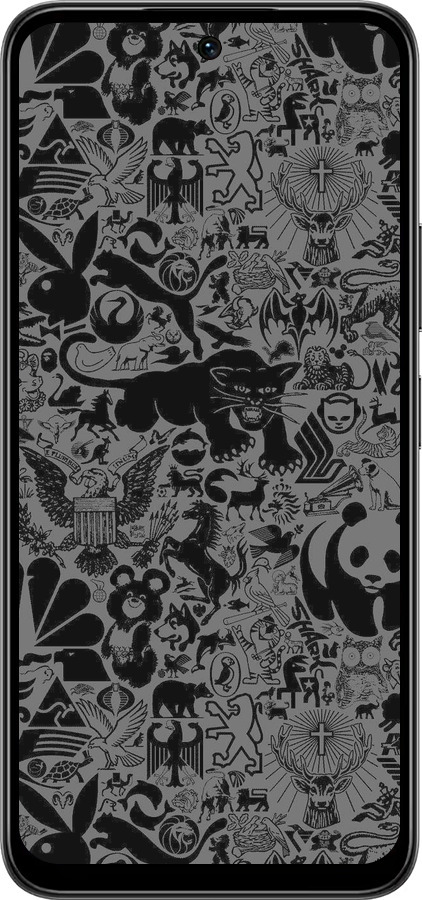 Силиконовый чехол Чёрно-серый стикер бомбинг для Infinix Smart 10 PLus - 2432u-4108 изображение 