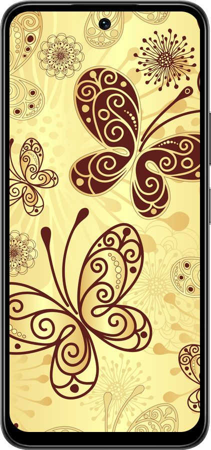 Силиконовый чехол Красивые бабочки для Infinix Smart 10 PLus - 4170u-4108 изображение 