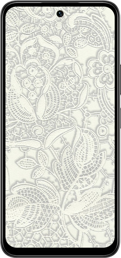 Силіконовий чехол Біле мереживо для Infinix Smart 10 PLus - 4383u-4108 изображение 