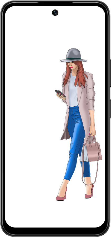 Силиконовый чехол Девушка 1 для Infinix Smart 10 PLus - 4751u-4108 изображение 