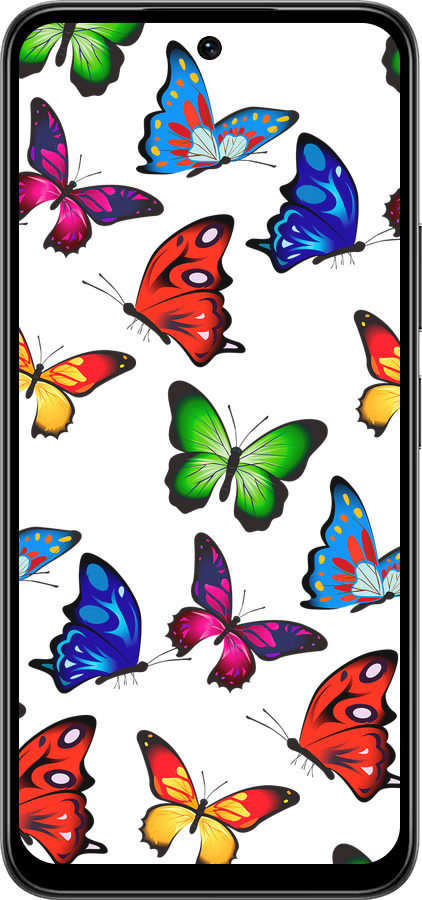 Силиконовый чехол Красочные мотыльки для Infinix Smart 10 PLus - 4761u-4108 изображение 