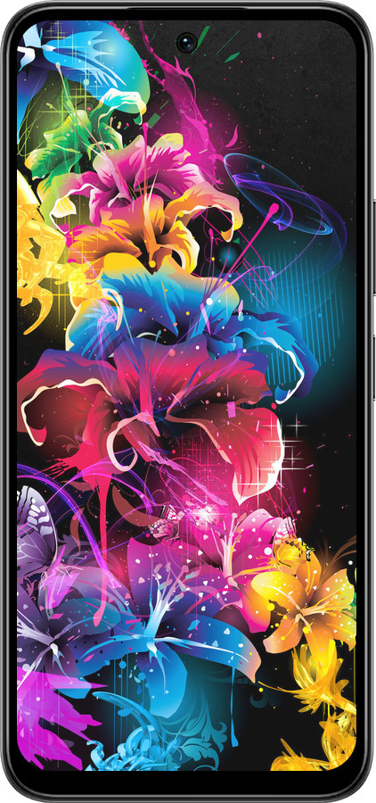 Силиконовый чехол Абстрактные цветы для Infinix Smart 10 PLus - 511u-4108 изображение 